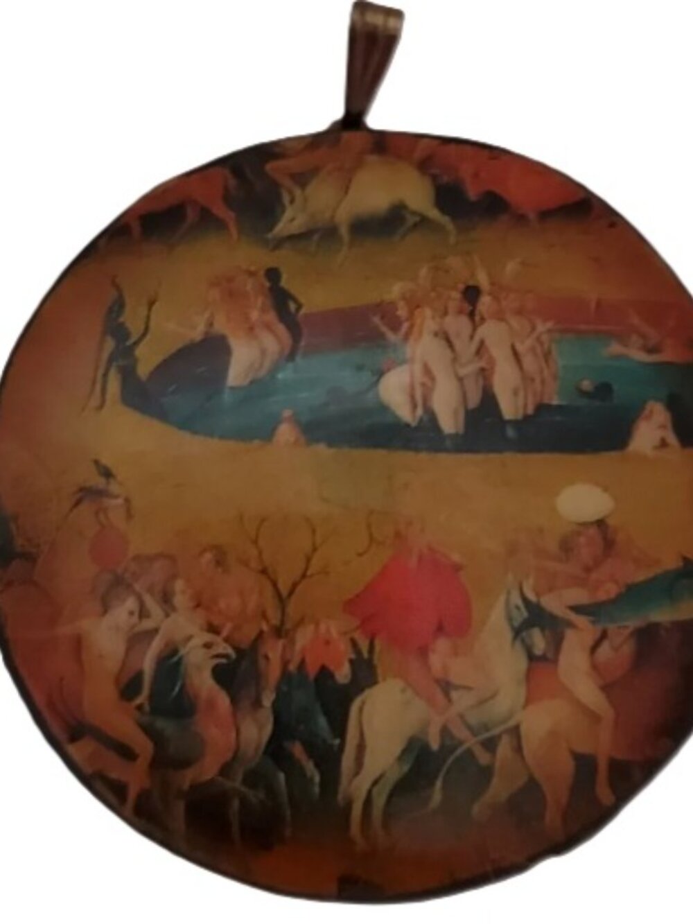 RARE*VTG Garden of Earthly Delights Pendant Renaissance Artist Hieronymus Bosch